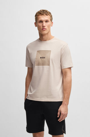 Suéter BOSS Regular Fit con diseño de logotipo de línea fina