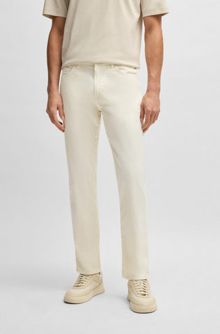 Pantalón BOSS Maine regular fit en sarga de algodón on stretch