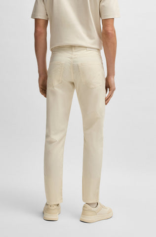Pantalón BOSS Maine regular fit en sarga de algodón on stretch