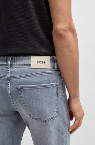 Jeans Boss Regular Fit Maine en denim italiano gris