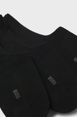 Pack de 3 Plantillas BOSS de Algodón con Logo - Negro