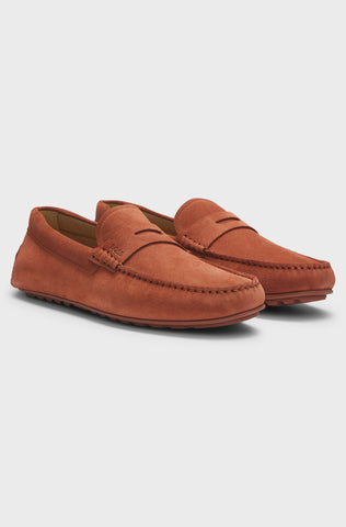 Mocasines BOSS con ribete de monedas - Marrón