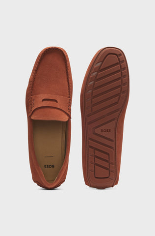 Mocasines BOSS con ribete de monedas - Marrón