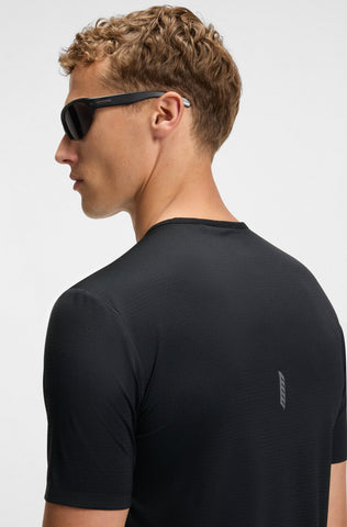 T-Shirt BOSS Dry fit elástico con detalles reflectantes decorativos Slim fit