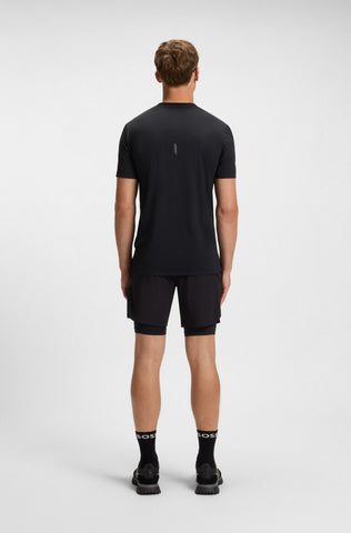 T-Shirt BOSS Dry fit elástico con detalles reflectantes decorativos Slim fit