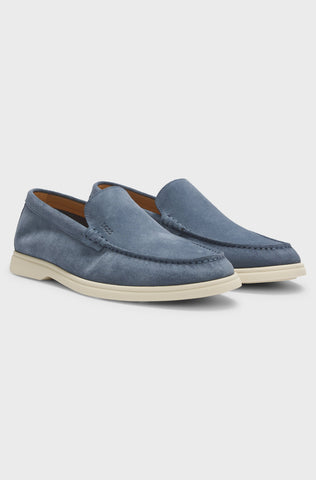 Mocasines BOSS con logotipo en relieve - Azul claro