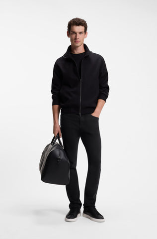 Pantalón BOSS H-Delaware5 Slim Fit de Gabardina – Negro