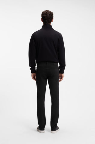 Pantalón BOSS H-Delaware5 Slim Fit de Gabardina – Negro