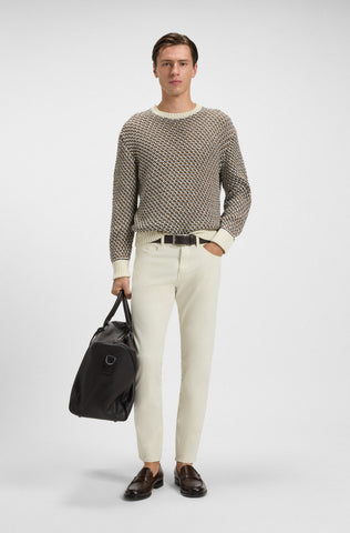 Pantalón BOSS Delaware Casual Slim Fit en tejido de gabardina de algodón elástico