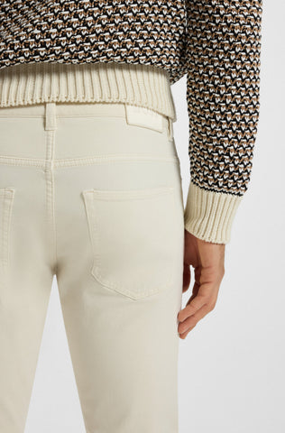 Pantalón BOSS Delaware Casual Slim Fit en tejido de gabardina de algodón elástico