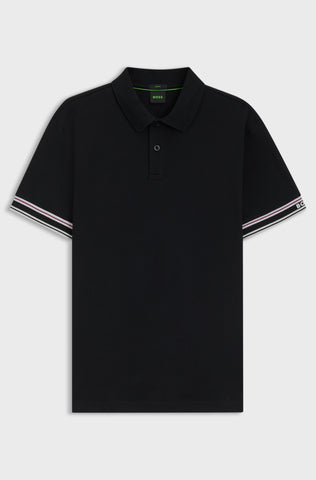 Polo BOSS Slim fit en Algodón con Mangas de rayas