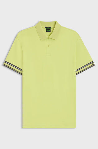 Polo BOSS Slim fit en Algodón con Mangas de rayas