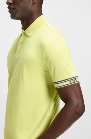 Polo BOSS Slim fit en Algodón con Mangas de rayas