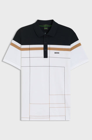 Polo BOSS Slim fit Active slim Dry fit quick-dry algodón con stretch