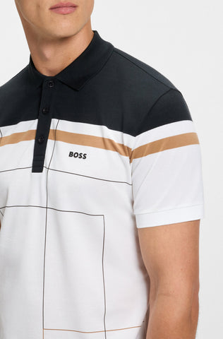 Polo BOSS Slim fit Active slim Dry fit quick-dry algodón con stretch