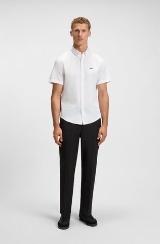 Camisa BOSS manga corta regular fit de algodón Dinamico