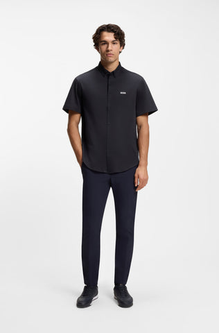 Camisa BOSS manga corta regular fit de algodón Dinamico