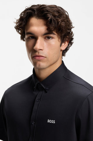 Camisa BOSS manga corta regular fit de algodón Dinamico