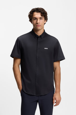 Camisa BOSS manga corta regular fit de algodón Dinamico