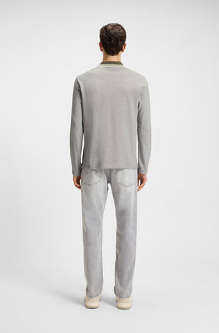 Polo BOSS Manga Larga En piqué striped collar Regular fit