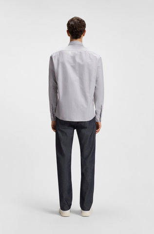 Camisa BOSS oxford Con Monograma Doble b en Contraste Slim Fit