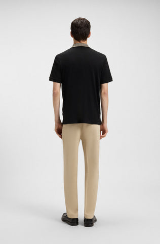 Polo BOSS de algodón Pima con cuello estampado Regular fit