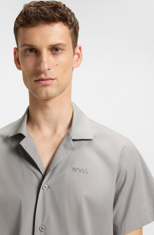 Set Pijama BOSS Camisa + Pantalón Corto Poplin con Stretch en caja de regalo