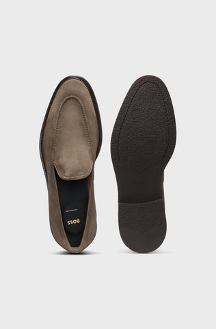 Mocasines BOSS en Suede con Ribete en Piel