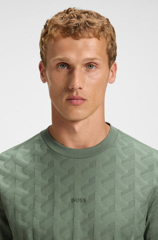 T-Shirt BOSS Relaxed Fit en Jacquard