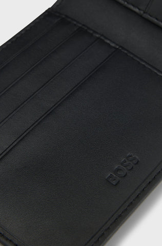 Billetera BOSS en piel Con Logo de metal