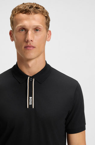 Polo BOSS Regular fit Paddy striped placket and logo