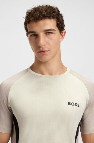 T-Shirt BOSS Mesh Jersey Slim Dry Fit Transpirable con Stretch