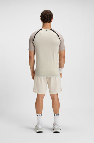 T-Shirt BOSS Mesh Jersey Slim Dry Fit Transpirable con Stretch