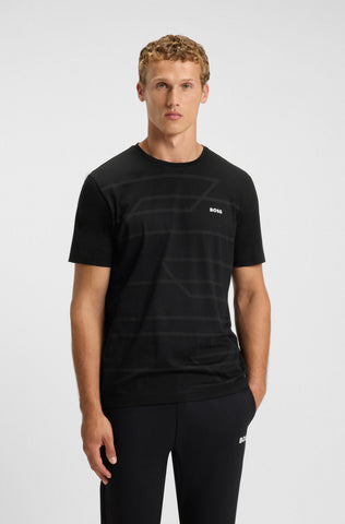 T-Shirt BOSS Regular fit Melange Print