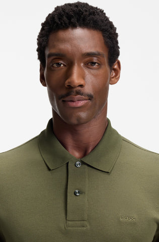 Polo BOSS Pallas de Algodón Piqué – Verde Oliva
