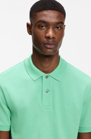 Polo BOSS Pallas Hombre Verde Menta en Algodón Piqué Regular Fit