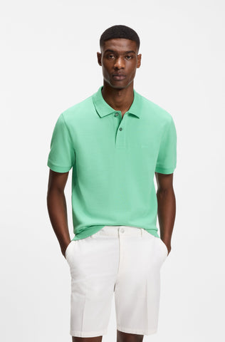 Polo BOSS Pallas Hombre Verde Menta en Algodón Piqué Regular Fit