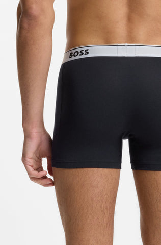 Pack de 3 Bóxers BOSS BoxerBr 3P Power Des de Algodón Elástico – Negro