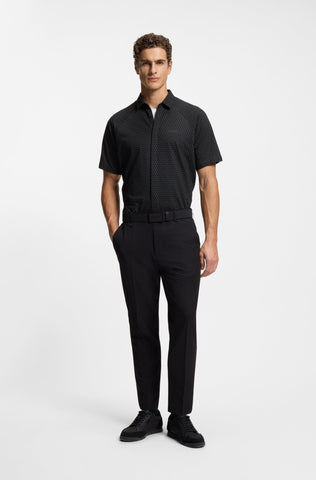 Camisa Mangas Cortas BOSS regular fit con Stretch en piqué de algodón
