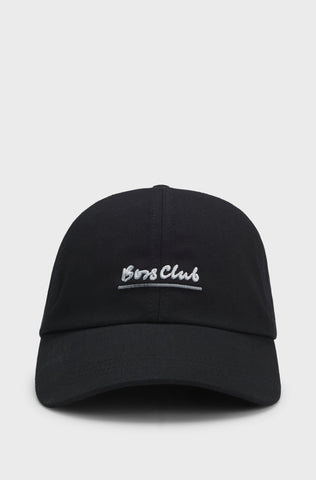 Gorra BOSS de algodón con eslogan bordado