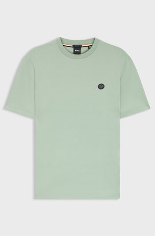 T-Shirt BOSS de algodón Mercerizado Regular Fit con placa de Monograma Doble b