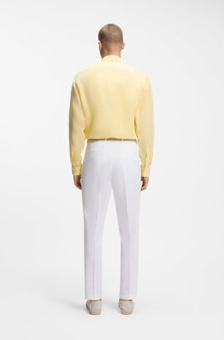 Camisa BOSS de corte regular con botones - Amarillo pastel