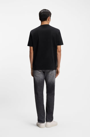 T-Shirt BOSS Regular Fit con ilustraciones en hilos de rayas