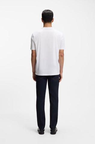 T-Shirt BOSS Regular Fit con ilustraciones en hilos de rayas