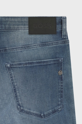 Jeans BOSS Delaware Hombre Azul Denim Slim Fit en Denim Ligero Stretch