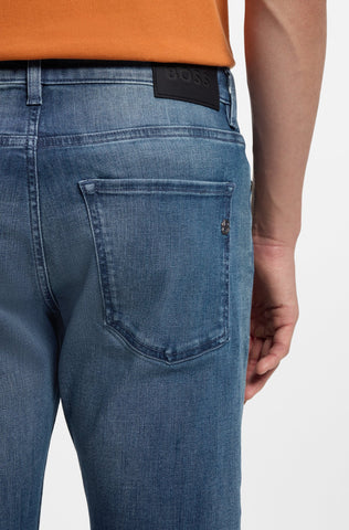Jeans BOSS Delaware Hombre Azul Denim Slim Fit en Denim Ligero Stretch