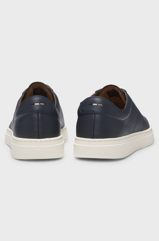 Tenis BOSS Low-top de piel con logo grabado y Plantilla Alcochada