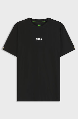 Camiseta BOSS Green TS_TOC Serve 1 Slim Fit de Secado Rápido - Negro