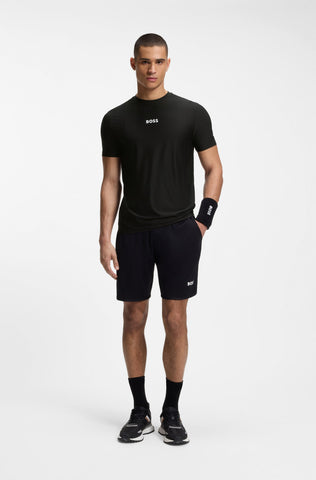 Camiseta BOSS Green TS_TOC Serve 1 Slim Fit de Secado Rápido - Negro