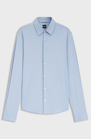 Camisa BOSS Slim Fit Performance Stretch- Azul claro
